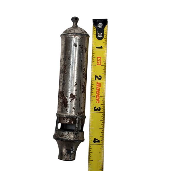 Metal Whistle Train Conductor, Ship, Police Made in Japan 4 3/4" - Picture 8 of 9